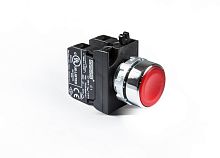 CM102DК Кнопка нажимная круглая красная (1НО+1НЗ) | код CM102DK | EMAS