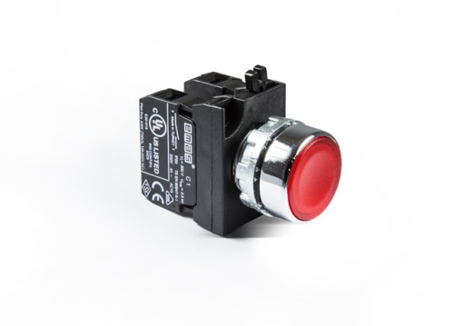 CM102DК Кнопка нажимная круглая красная (1НО+1НЗ) | код CM102DK | EMAS CM102DК Кнопка нажимная круглая красная (1НО+1НЗ) | код CM102DK | EMAS