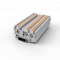 Клемма push-in проходная 3 контакта 6 мм2, серая | код TPI6TW | ПРОВЕНТО