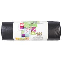 Мешки для мусора 220 л, черные, в рулоне 10 шт., ПВД, 29 мкм, 83х110 см, КОНЦЕПЦИЯ БЫТА ЭкоДом , 3019 | код 604924 | КОНЦЕПЦИЯ БЫТА