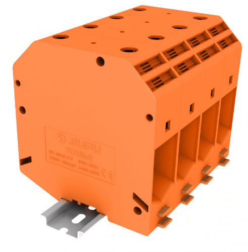 TU150-2-OG Клемма TU 1-1 проходная винтовая, сеч.150мм2, оранж, шт | код TU150-2-OG | SUPU