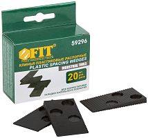 Клинья пластиковые распорные для укладки ламината, 20 шт | код 59296 | FIT