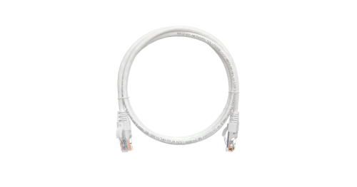 Шнур коммутационный NIKOMAX U/UTP 4 пары, Кат.5е (Класс D), 100МГц, 2хRJ45/8P8C, T568B, заливной, с защитой защелки, многожильный, BC (чистая медь), 24AWG (7х0,205мм), LSZH нг(А)-HFLTx, белый, 3м | код NMC-PC4UD55B-030-C-WT | NIKOMAX