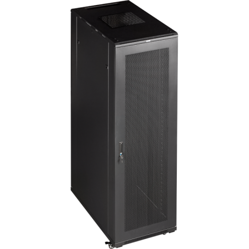 Шкаф 19 Business, 37U 600x800, черный, передняя дв. перфорир., задняя дв. распашная перфорир. | код TWT-CBB-37U-6x8-P1 | TWT