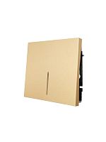 ZIMA Выключатель с подсветкой золото безвинтовой зажим/клемма LEZARD | код 704-3688-111QC | LEZARD