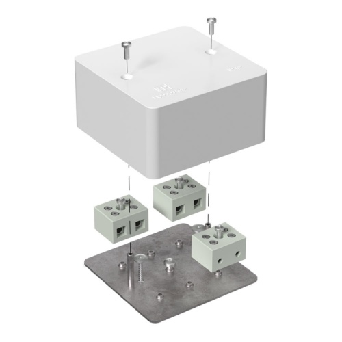 Коробка огнестойкая для кабель-канала 40-0460-FR10.0-6 Е15-Е120 RAL9003 85х85х45 (44 шт/кор) Промрукав | код 40-0460-FR10.0-6 | ПРОМРУКАВ