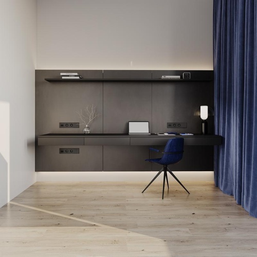 Розетка 1-м СП S70 16А с заземл. защ. шторки механизм черн. матов. Voltum VLS040208 фото 6