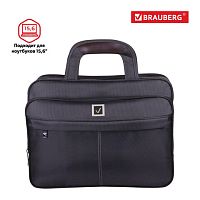 Сумка деловая BRAUBERG с отделением для ноутбука 15,6 , Control 1 , 2 отделения, серая, 39х29х11 см | код 240398 | BRAUBERG