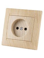 Розетка 2П 10А 250В с защ. шт. сосна Лама TDM | код SQ1815-0310 | TDM