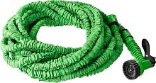 Шланг удлиняющийся 5-15 м, с распылителем пистолетным и адаптерами | код 428498-15 | РОСТОК