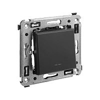 Кнопка одноклавишная в стену, ''Avanti'', ''Черный матовый'' | код. 4412153 | DKC