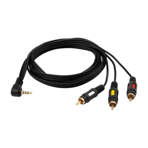 Шнур 3.5мм 4C Plug - 3RCA Plug 1.5м (GOLD) | код 17-4412 | Rexant
