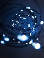 Гирлянда-роса уличная питание от батареек DC-G06-120W 120 белый свет microLED, 12.1 м. 8 реж. 3xAA Jazzway | код 5059627 | JazzWay