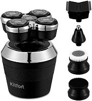 Бритва роторная Kitfort КТ-3142 реж.эл.:5 питан.:аккум. черный | код 1930390 | KITFORT