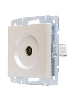 Розетка телевизионная проходная TV 1-м СП Vesna механизм жемчуж./бел. перламутр LEZARD 742-3088-129