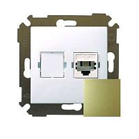 Розетка телефонная СП Simon34 RJ11 механизм бронз. Simon 34480-036