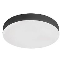 Светильник светодиодный ДПО-12w 4000K 960Лм черный IP44 | код 51298 | Feron