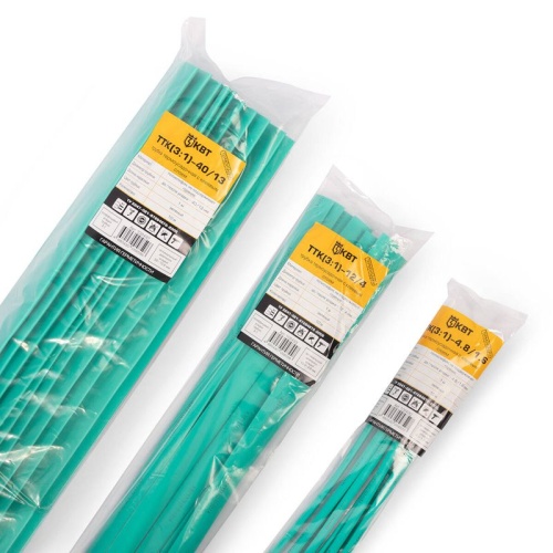 Трубка термоусадочная клеевая ТТК(3:1)-40/13 зел. (уп.10м) КВТ 102437 фото 3