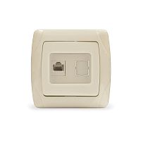 Маргарита розетка компьютерная RJ45, сл.кость (ivory) (еврослот) | код М0035-I | Universal