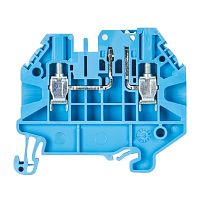 Проходная клемма с габаритами WT 2,5 TKM, тип фиксации провода: винтовой, номинальное сечение: 2,5 мм кв., 20A, 500V, ширина: 5 мм, цвет: синий, тип монтажа: DIN 35 | код 58.503.2155.6 | Wieland