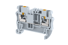Клемма проходная PUSH-IN 2,5 мм2, на 2 подключения, оранжевая PQ2.5-ORANGE | код 3102010007 | Elmex
