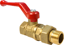 Кран шаровой латунный с американкой ВН/НР ручка-рычаг 3/4дюйм (40/10) | код VF.225.LR1.034 | VALFEX