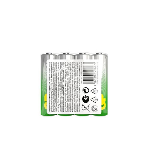 Батарейка алкалиновая GP Super Alkaline G-Tech 15А АA - 4 шт. в пленке | код 1211 | GP фото 7