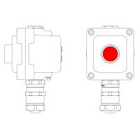 Взрывонепроницаемый пост управления из алюминия LCSD-01-B-MB-P1R(11)x1-PBMB-KAEPM2MHK-20 / 1Ex d IIB T5 Gb / Ex tb IIIC T95°С Db IP6 | код LCSD21000027 | DKC