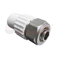 Ниппель комбинированный для соединения PPR-PE труб 20х16 (200/50) бел. | код 10142016 | VALFEX