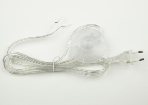 Шнур сетевой UCX-C21/02A-170 CLEAR с вилкой и выкл. (напольный) 2А 500Вт 1.7м прозр. Uniel UL-00004437