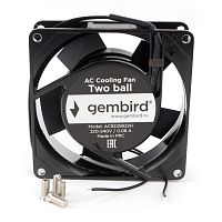 Вентилятор Gembird, 92x92x25, AC, 220, подшипник, 2 pin, провод 30 см | код AC9225B22H | Gembird