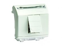 Компьютерная розетка RJ-45, кат.5Е (разъем АМР), слон.кость, 2мод. | код 75642S | DKC