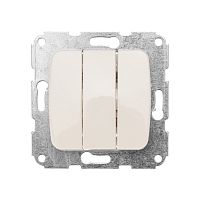 DEA Выключатель 3кл с/у 10А мех. Беж KRANZ | код KR-78-0234 | KRANZ