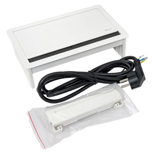 Встраиваемый настольный розеточный блок выдвижной, 8 модулей, белый, C-Line | код cl-vnbv-8-w | EKF фото 4 Встраиваемый настольный розеточный блок выдвижной, 8 модулей, белый, C-Line | код cl-vnbv-8-w | EKF фото 4