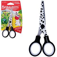 Ножницы BRAUBERG Kid Series, 130 мм, с цветной печатью Далматин, чёрно-белые, 232276 | код 232276 | BRAUBERG