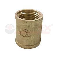 Муфта никелированная соединительная ВР-ВР 2дюйм (20/4) | код VF.170.N.200 | VALFEX