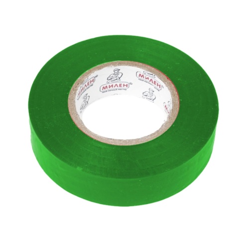 Изолента ПВХ зеленая 15мм 20м | код 3513 | МИЛЕН
