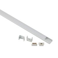 1506-1m Комплект с накладным анодированным профилем ЭРА 1506-1m 15х6мм, 1м, серебристый САВ262 | код Б0062757 | ЭРА