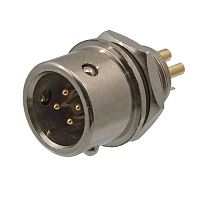 Разъём быстроразъёмный RUICHI XS9-4(Zn) panel plug, 4-х контактый | код 106638 | Ruichi