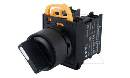 Переключатель PB3E, черный, 0<-I, возврат, 1NO, 6A 230VAC/24VDC, без подсветки, 22mm, IP65 | код PB3E-X20S10S/K00fu | АРТ