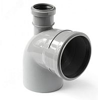 Отвод с выходом прямой (полипропилен) 110x50/87,5град. | код 10010587U | PRO AQUA