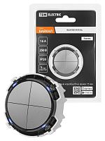 Выключатель 4-кл. 16А 250В кнопочный механизм платина, Байкал TDM | код SQ1819-0328 | TDM