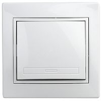 Выключатель, 10А-250В, СУ, Plano, белый,1-101-01 | код Б0027586 | ЭРА