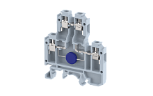 Клемма проходная винтовая с электронными компонентами 2,5 мм2, двухуровневая, с варистором, на 4 подключения, синяя KUDD4MOV_MT0742(B) | код 1102520371 | Elmex