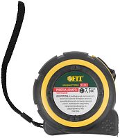 Рулетка Смарт 7.5мх25мм калибр. лента; нейлон. покрытие; магн. крючок; прорезиненный корпус FIT 17317