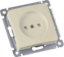 MASTER Розетка одноместная со шторками, скрытой установки, в рамку, слоновая кость | код РС16-402-01 | HEGEL