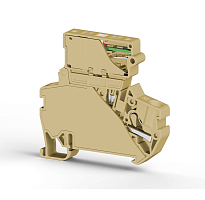 307 250, Клеммник пруж.б/зажим. (Push in) с держ.пред.(5х20) с инд. 24VDC, 4 мм.кв. (бежевый), PYK 4SLD 24VDC (5x20) | код 0.0.0.3.07250 | KLEMSAN