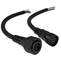 Разъемы герметичные кабельные (штекер-гнездо) RUICHI BLHK20-7PB, 7 контактов, IP67, 5 А, 250 В, черные | код 114467 | Ruichi