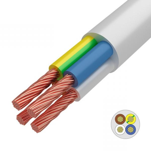 Провод ПВС 4х4 белый ТРТС | код БП-00012833 | ЭлПром