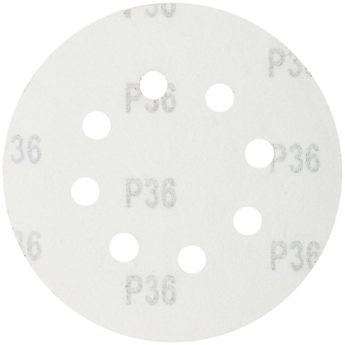Круги шлифовальные с отверстиями (липучка), алюминий-оксидные, 125 мм, 5 шт Р 36 | код 39781 | FIT Круги шлифовальные с отверстиями (липучка), алюминий-оксидные, 125 мм, 5 шт Р 36 | код 39781 | FIT